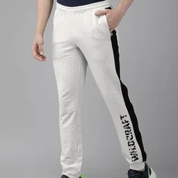 Wildcraft Men Grey Striped with Print Off Active Track 6 Straight Fit Joggers-image-52