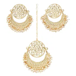 Gyaan Jewels Stone Studded & Beaded Jewellery Set-picture-25