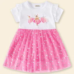 INCLUD Star Girls Printed Fit & Flare Dress-picture-57