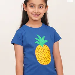 Campana Girls Pack Of 2 Graphic Printed Round Neck Cotton T-shirts-picture-25