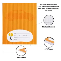 Youva Note Book Regular Full Bound 15.5 x 18.8 cm 76 Page Brown 23040, (Pack of 5) image 2