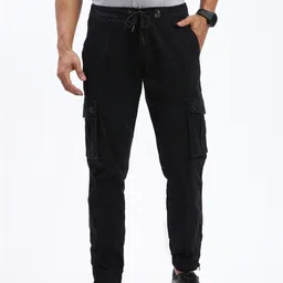 SHOWOFFFF Men Comfort Slim Fit Low-Rise Trousers-image-79