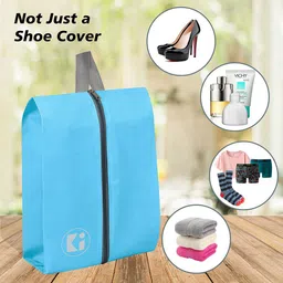 Kuber Industries Blue 4 Pieces Regular Travel Shoes Organisers image 3