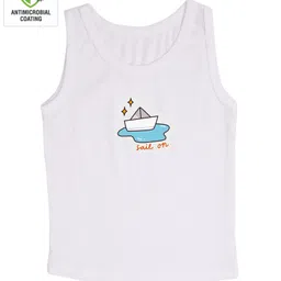 COCOON ORGANICS Sleeveless Sail Print Vest - White-picture-12