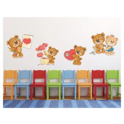 Wallstick Cute Teddy with Hearts wall sticker Vinyl-image-44