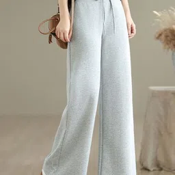 StyleCast x Revolte Women Mid-Rise Easy Wash Cotton Loose Fit Trouser image 4