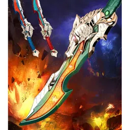 NEGOCIO Plastic Sword Shape Axe Toy Light Sword Samurai Knife Pack of 1 - Color May Vary image 5