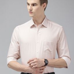 Arrow Manhattan Slim Fit Self Striped Pure Cotton Formal Shirt-picture-12