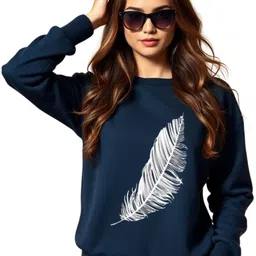 SALUJA FABRICS Women Graphic Printed Round Neck Pullover Sweatshirt-image-62