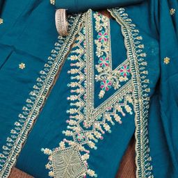 Mitera Embroidered Cotton Unstitched Dress Material-picture-9