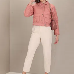 u.s. polo assn. women U S Polo Assn Women Pink Quilted Jacket-picture-35