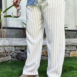 Instafab Plus Men Striped Relaxed Trousers-picture-7