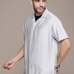 The Roadster Life Co. Self-Design Textured Drop-Shoulder Relaxed Fit Casual Shirt image 3