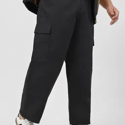 Urbano Plus Men Loose Fit Cargos Trousers-picture-25