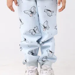 Anthrilo Girls Butterfly Printed Regular Fit Mid-Rise Joggers-picture-22