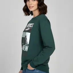 Calm Down Women Printed Sweatshirt image 2
