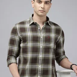 U.S. Polo Assn. Denim Co. Slim Fit Checked Pure Cotton Casual Shirt-picture-32
