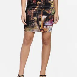 Cation Women Multicoloured Printed Pencil Mini Skirt-picture-20