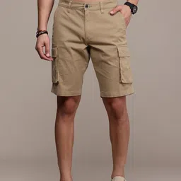 Roadster Men Solid Cargo Shorts-image-78