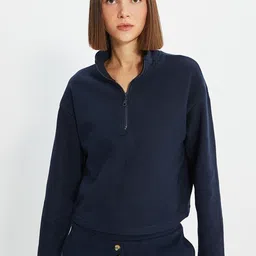 Trendyol High Neck Cotton Sweatshirt-picture-19