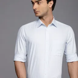 Raymond Pure Cotton Slim Fit Micro Checks Opaque Formal Shirt-picture-14