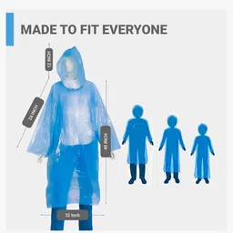 lai lai Rain Coat For Men Women Universal Raincoat For Men Waterproof Full Raincoat For Women Boys Girls raincoats for men Hooded Rainwear for Men Rain Coat For Women Rainwear Nimbus pack of 1 Multicolour image 5