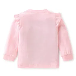 Babyoye Eco Conscious Cotton Modal Full Sleeves Night Suit Duck Print - Pink image 3
