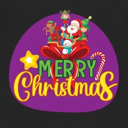 The Peppy Tend 100% Cotton Christmas Theme Half Sleeves Merry Christmas Text Printed Romper - Black image 4
