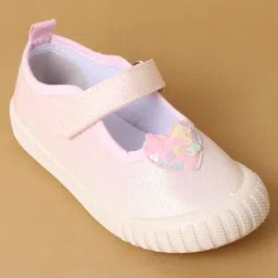 Cute Walk by Babyhug Velcro Closure Casual Shoes with Sequin Heart Applique - Pink image 3