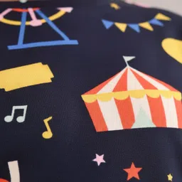 Anthrilo Full Sleeves All Over Circus Theme Printed Night Suit - Blue image 4