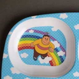 Superware Melamine  4 Section Plate - Doraemon Rainbow image 4