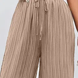 StyleCast Women Textured Loose Fit Trousers image 3