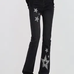 LULU & SKY Women Bootcut High-Rise Highly Distressed Jeans image 5