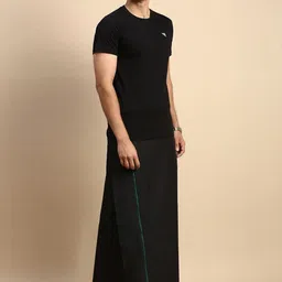 Ramraj Polo Collar Pure Cotton T-shirt With Dhoti Pants image 2