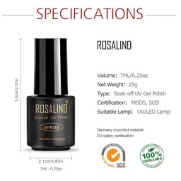 ROSALIND Soak-Off UV Nail Gel Polish - RL-19 7 ml image 4