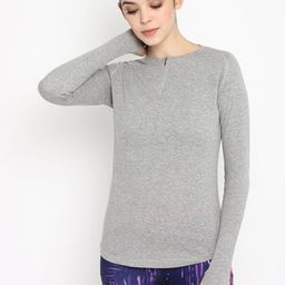 appulse Women Grey Solid Round Neck T-shirt-picture-18