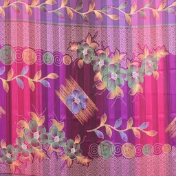 MAGNEITTA Floral Zari Pure Chiffon Designer Saree image 2