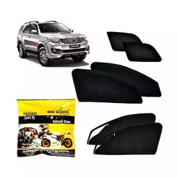 Auto Pearl Car Magnetic Sun Shades (Set of 6 Pcs) with Free Car & Bike Instant Shinner for Fortuner image 3