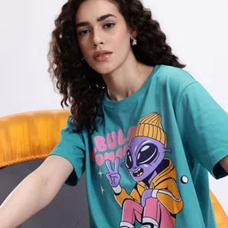 Kook N Keech Printed Oversized Pure Cotton T-shirt-picture-20