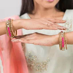 Mamon Creations Women Chura Bangle Set image 2