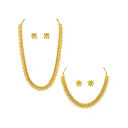 Peora Set Of 2 Gold-Plated Necklace and Earrings-image-82