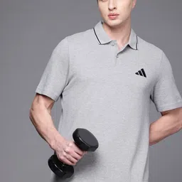 ADIDAS Men Polo Collar Pure Cotton T-shirt-picture-31