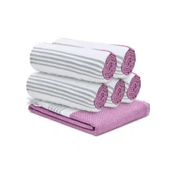 the better HOME 6 Dobby Turkish Bath Towels-Purple (M)-image-9