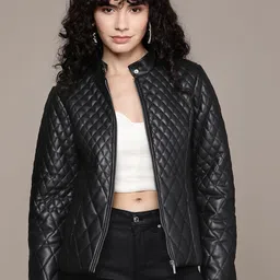 Label Ritu Kumar Women Black Quilted Jacket image 5