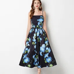 JC Collection Floral Print Fit & Flare Midi Dress-image-14