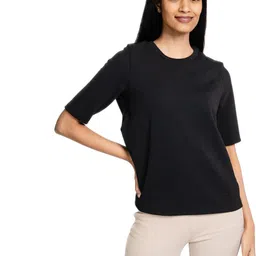 AMADORE Women Synthetic Crepe Solid Tops-image-30