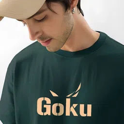 ANGERHOOD Graphic Printed Drop-Shoulder Sleeves Pure Cotton Oversized T-shirt image 2