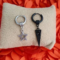 M Men Style Stainless Steel Geometric Hoop Earrings-image-51