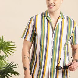 Mast & Harbour Vertical Stripes Casual Shirt-picture-33