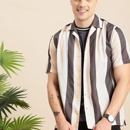 Mast & Harbour Vertical Stripes Casual Shirt-picture-34
